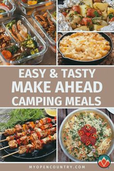 easy and tasty make ahead camping meals