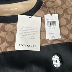 Brand New Coach Shirt, With Tags Still Attached. Polo Shirt Embroidery, Coach Shirt, Sewing Pockets, Coach Shirts, Brown Coach, Coach Men, Coach Outlet, Shirts Black, Polo Blue