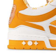 LOUIS VUITTON® - Lv Skate Sneaker - Yellow Luxury Yellow High-top Sneakers With Laces, Louis Vuitton Skateboard, Lv Skate Shoes, Louis Vuitton Trainer, Louis Vuitton Skate Sneakers, 90s Skate, Louis Vuitton Official Website, Monogram Prints, Louis Vuitton Official