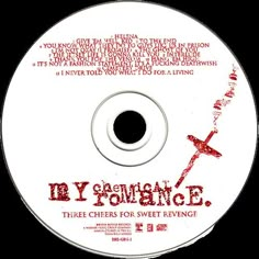 a cd disc with the words,'my satane three cheers for sweet evening '