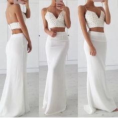 WHITE V NECK LONG PROM GOWN, WHITE FORMAL DRESS cg10485 – classygown Prom Dresses Mermaid, White Two Piece, Gown White, White Mermaid, Long Prom Gowns, Dresses Mermaid, Long Prom Dresses, Mermaid Evening Dresses, Mermaid Prom Dresses