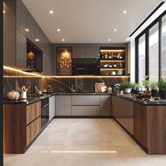 50 Modern Luxury Kitchen Ideas 2024 - Home Soils Elegant Kitchen Design, Kitchen Layouts, Latest Kitchen Designs, Interior Design Per La Casa, Modern Kitchen Interiors, Kitchen Interior Design Modern, Kitchen Design Plans, Contemporary Homes