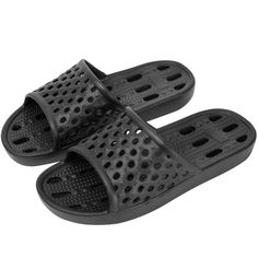 PRICES MAY VARY. Soft & Comfort: High elastic EVA material with thick sole, enough lightweight and comfortable, shower shoes can soft folding and easy cleaning. Quick Drying: Bath slippers fully covered drainage holes, accelerate water drain out and perspiration, keep the feet dry. Dot Design: Small bumps are arranged regularly in insole and outsole of shower sandals, the inner part can be massaged properly, the outer part can reduce ground friction and sufficiently skid-proof. Widely Occasions: Mens Shower, Bedroom Pool, Men Shower, Sandal Slippers, Shower Sandals, Shower Shoes, Pool Spa, Dots Design, Sandals Women