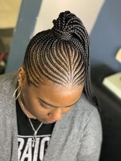 Cornrow Updo Hairstyles, Cornrow Ponytail, Tan Skin Blonde Hair, African Hair Braiding Styles, Braided Cornrow Hairstyles, Braided Ponytail Hairstyles, Girls Hairstyles Braids, Natural Hair Braids