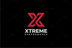 xtreme logo design with red and black colors on the bottom right hand corner