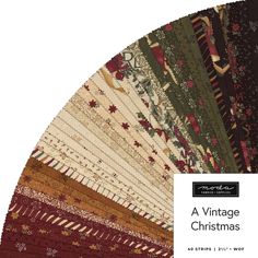 A Vintage Christmas  Jelly Roll by Kansas Troubles Quilters for Moda Fabrics - RESERVE Christmas Quilt Fabric Collections, Vintage Christmas Fabric, Christmas Fabric Projects, Christmas Jelly Roll, Christmas Jelly, Moda Fabric Collections, Vintage Quilts Antiques, Christmas Quilt Patterns, Quilting Motifs