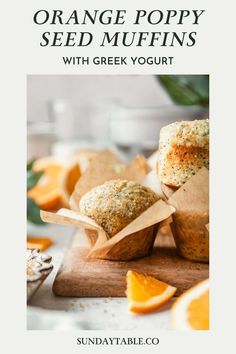 orange poppy seed muffins with greek yogurt