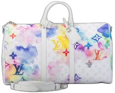 Louis Vuitton Limited Edition Bags, Louis Vuitton Watercolor, Louis Vuitton Duffle, Louis Vuitton Duffle Bag, Sac Louis Vuitton, Watercolor Monogram, Leather Duffel Bag, Louis Vuitton Limited Edition, Leather Weekender Bag