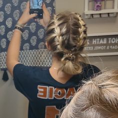 Hairstyle For Sports, French Braid Buns