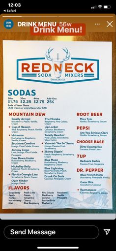 Soda Bar Menu Ideas, Soda Bar Ideas Drink Stations, Sonic Dirty Soda, Dirty Sonic Drinks, Sodalicious Drink Recipes, Flavored Soda Recipes