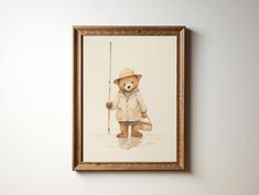 Nursery Fishing Theme, Vintage Fishing Nursery, Fisherman Nursery, Fishing Themed Nursery, Fishing Nursery Theme, Fish Nursery Decor, Nursery Teddy Bear, Fishing Nursery