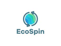 the logo for ecospin, which is designed to look like an arrow in a circle