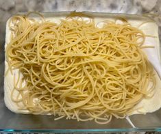 the noodles are ready to be cooked in the oven and put into the casserole dish