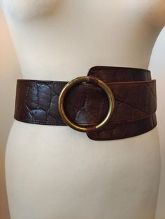 Wide Brown Embossed Real Leather Belt by Tuareg for Benetton  Adjustable belt Total belt length 93 cm / 36.6 Width 6-10,5 cm / 2.4-4.1" Very good condition Junior Fashion, Suspender Belt, Wide Belt, Leather Outfit, Adjustable Belt, Italian Fashion, Suspenders, Paris Fashion, Real Leather