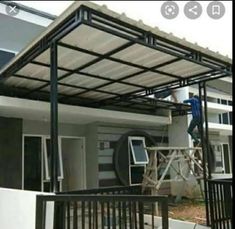 a man is working on the roof of a building