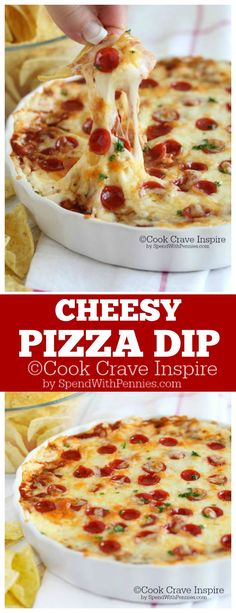 cheesy pizza dip is an easy and delicious appetizer