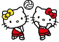 Playing Volleyball, Images Hello Kitty, Charmmy Kitty, Hello Kitty Images, Cocoppa Wallpaper, Hello Kitty Backgrounds, Hello Kitty Drawing