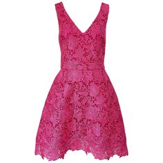 Gorgeous new with tags MONIQUE LHUILLIER hot pink lace fit n/ flare sleeveless dress! Features a tailored bodice with a full forgiving skirt. Hidden zipper up the back with hook-and-eye closure. Fully lined. Perfect for any day or evening event. Pair with wedges, sandals or flats for day, and heels for evening. In great unworn condition, with Neiman Marcus store tags still attached. Made in Italy Approximately Size 8 / 10 Measurements: 38 inch bust 30 inch waist Up to 48 inch hips 39 inches from Neiman Marcus Store, Monique Lhuillier, Pink Lace, Fit And Flare, Day Dresses, Bodice, A Line Dress, Neiman Marcus, Sleeveless Dress