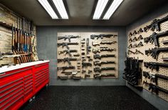 Custom Gun Room Design | Weapon Vault Rooms | Armory Builds | Gallow Technologies Armory Room, Tactical Gear Storage, Reloading Room, Tactical Wall, Gear Room, Hunting Room, Man Cave Home Bar, Safe Room