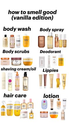 Pick 1-3 products for each section to make your routine!!!! Best Smells To Smell Like, Best Hygiene Routine, How To Get Your Room To Smell Good, Body Care Wishlist, Best Body Care Routine, Products To Smell Good All Day, How To Smell Good All Day Products, Good Smelling Hair, How To Smell Clean