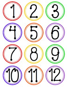 the numbers are arranged in different colors to make it easier for children to learn how to read