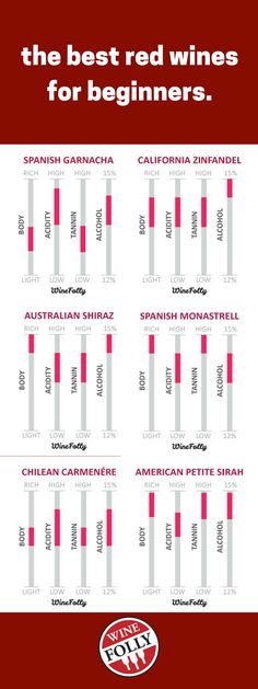 the best red wines for beginners infographical poster from california shiraz