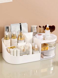 1pc Multicolor Makeup Organizer Box, Desktop Cosmetic Storage Rack, Holder Drawer Type For Dressing Table White    PP     Storage & Organization, size features are:Bust: ,Length: ,Sleeve Length: Slay Bedroom, Jazz Room, Multicolor Makeup, Rangement Makeup, Make Up Storage, Makeup Drawer Organization, Makeup Containers, Makeup Drawer, Makeup Organizers