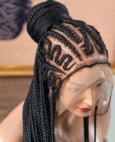 Excited to share this item from my #etsy shop: CornRow Braided Wig #braidedwigs #cornrowbraids https://etsy.me/3k6B7Cj Women With Braids, Corn Rows, Black Hair Extensions, Fulani Braids, Braids With Extensions, Dread Hairstyles