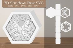 the 3d shadow box svg is cut out from paper