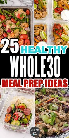 The best simple Whole 30 recipes including chicken, ground turkey, breakfast, dinner, vegetarian, and more! Easy and healthy meal planning ideas for the week! Whole 30 On A Budget Meal Plan, Whole 30 Meal Prep, Recipes For The Week, Budget Meal Prep, Whole Foods Meal Plan, Healthy Meal Prep Recipes