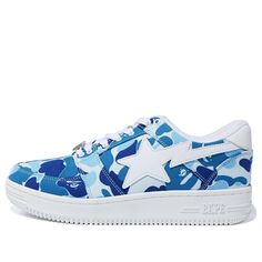 A BATHING APE Bape Abc Camo Sta Low 1G30-191-001-BLUE (SNKR) Bapesta Shoes, Bape Shoes, Bape Sneakers, Bape Sta, Ape Bape, Nike Air Max Tn, Out Of Office, Bathing Ape, A Bathing Ape