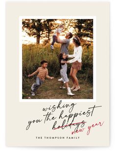 a family photo with the words, wishing you the kippiest greeting card