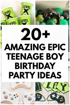 Teenage boys birthday party ideas decor themes and games Boys 13th Birthday Party Ideas, Boy 16th Birthday Ideas, 13 Year Boy Birthday Ideas, Sweet 16 Birthday Party Ideas, 16 Birthday Party Ideas, Boy 16th Birthday, Boys Birthday Party Decorations