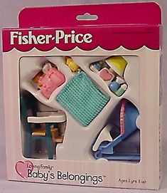 fisher - price baby's belongings toy set in its box with instructions on how to use it