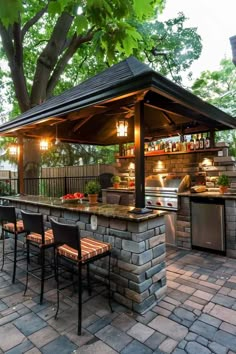 gazebo backyard kitchen with BBQ Backyard Patio Designs With Bbq Area, Backyard Ideas Grill Area, Backyard Patio Ideas With Pool, How To Build Outdoor Kitchen, Bbq Outdoor Area Grill Station, Backyard Kitchen Ideas Grill Station, Outside Kitchen Ideas Outdoor Spaces, Bbq Pavilion, Backyard Bbq Area