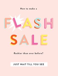 a pink background with the words flash sale on it