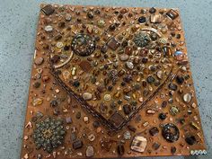 Copper Art Decor wall art. One of a kind. Handmade with glass, metal, clay beads on a wood base covered with resin Copper Art, Henderson Nv, Metal Clay, Clay Beads, Art Wall Decor, Decor Wall Art, Decor Wall, Wall Hangings, Art Wall