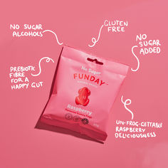 a pink candy bag with instructions on how to use it for valentine's day