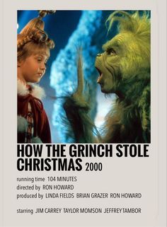 an advertisement for how the grin stole christmas 2009