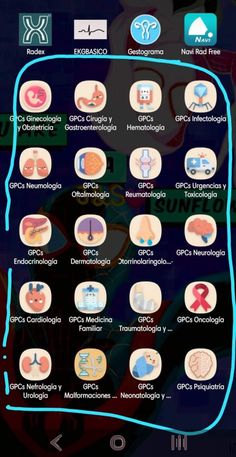 an iphone screen showing the different types of medical devices and their corresponding features, including icons