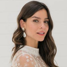 Astrid Pearl Earrings – Kate and Mari Jewelry Pearl Earrings Aesthetic, Statement Pearl Earrings, Earrings Aesthetic, Pearl Earring, London Wedding, Wedding Hair And Makeup, Mother Pearl, Brides And Bridesmaids, Bridesmaid Earrings