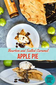 salted caramel apple pie Caramel Apple Pie Recipes, American Apple Pie, Salted Caramel Apple Pie, Grilled Desserts, Caramel Apple Pie, Cast Iron Skillet Recipes, Cast Iron Recipes, Flaky Pie Crust, Favorite Pie