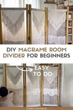 the diy macrame room divider for beginners is easy to do