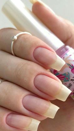 Manifest Nails, Lilith Nails, French Manicure Long Nails, Grow Long Nails, Nature Nails, Vision Boarding, Membentuk Alis, Long Natural Nails