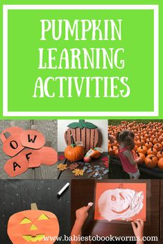 pumpkin learning activities for toddlers to learn