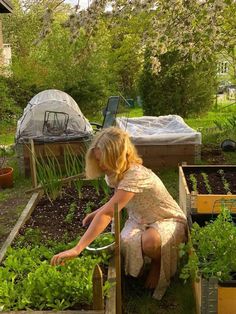 Garden Bed Aesthetic, Small Home Garden Aesthetic, Backyard Vegetable Garden Aesthetic, How To Live A Cottagecore Lifestyle, Homestead Wife Aesthetic, Small Homestead Aesthetic, Gardening Aesthetic Girl, Home Making Aesthetic, Backyard Garden Aesthetic