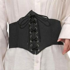 Brand New Pebbled Black Faux Leather Corset Lace-Up Belt. Stretchy Elastic Waistband And Sturdy Velcro Closure. 7.5" At The Widest Point Stretch: A: 28"-52" B: 38"-65" Black Corset Belt For Party In Fall, Black Corset Belt For Fall Party, Trendy Black Corset Belt For Party, Chic Black Corset Belt For Spring, Elegant Black Corset Belt For Spring, Black Corset Belt For Summer Night Out, Elegant Black Corset Belt For Fall, Black Corset Belt, Corset Belt