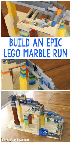 lego marble run with instructions to build it