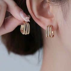 Diamond Earrings Wedding, Fancy Jewelry Necklace, Silver Jewellery Online, Bracelets Design, Gold Earrings For Women, Mini Earrings, Gold Rings Fashion, Gold Bangles Design