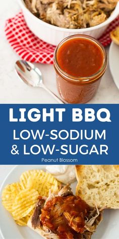 This light and sweet BBQ sauce recipe for pulled pork is low sodium and low sugar and naturally gluten free. It only takes minutes to make and will keep in your fridge for months. It tastes delicious on grilled chicken, too! Gluten Free Renal Diet Recipes, Low Sodium Pulled Pork, Low Sodium Bbq Chicken, Low Sodium Grilled Chicken Recipes, Low Sodium Condiments, Low Sodium Sauces For Chicken, Low Sodium Low Sugar Recipes, Low Sodium Barbecue Sauce Recipe, Low Sodium Bbq Sauce Recipe